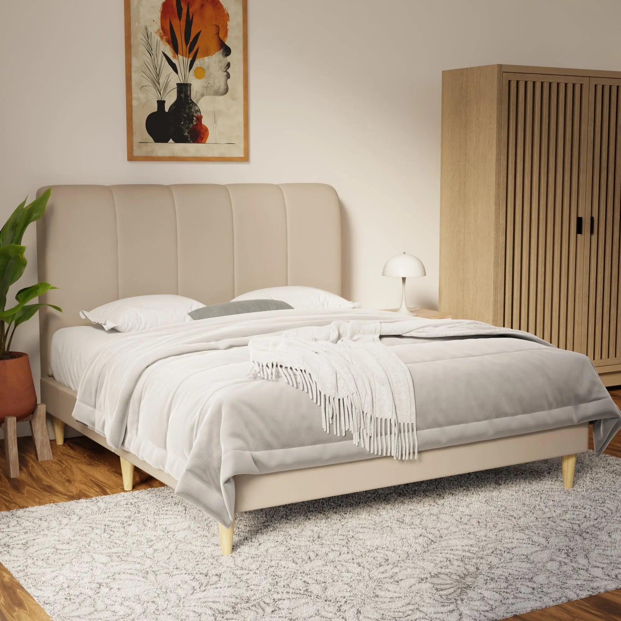 Caldrin Faux Leather Bed Frame (Pet Friendly) by Somnuz KH