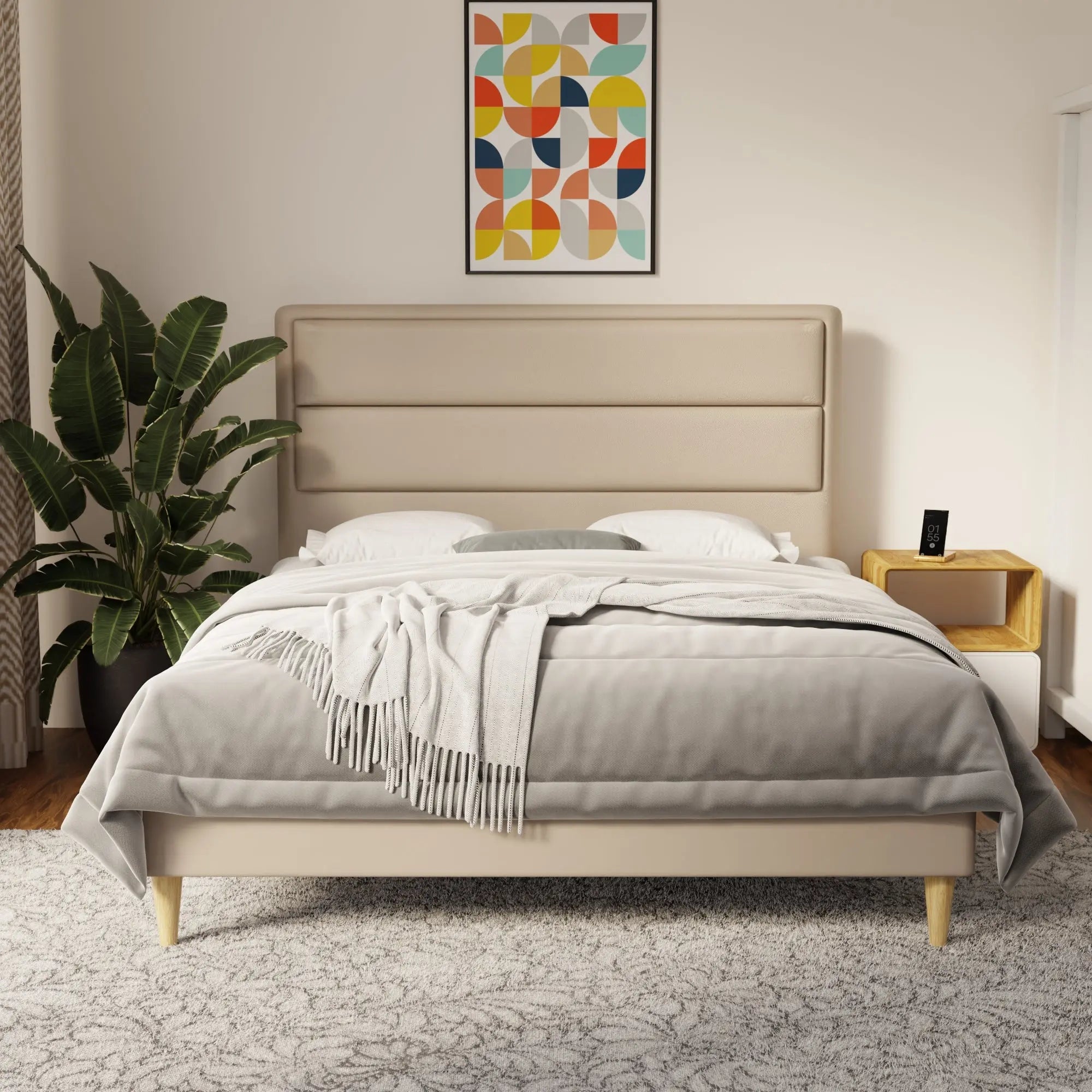 Zorvain Faux Leather Bed Frame (Pet Friendly) by Somnuz KH