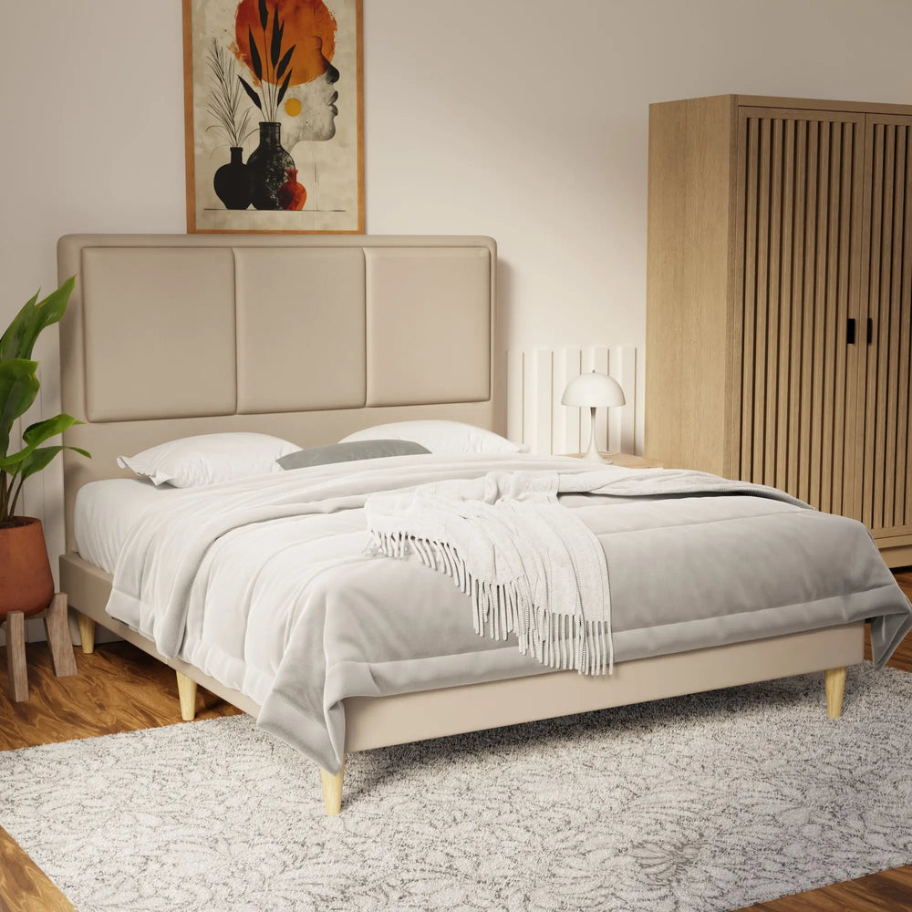 Velmira Faux Leather Bed Frame (Pet Friendly) by Somnuz KH