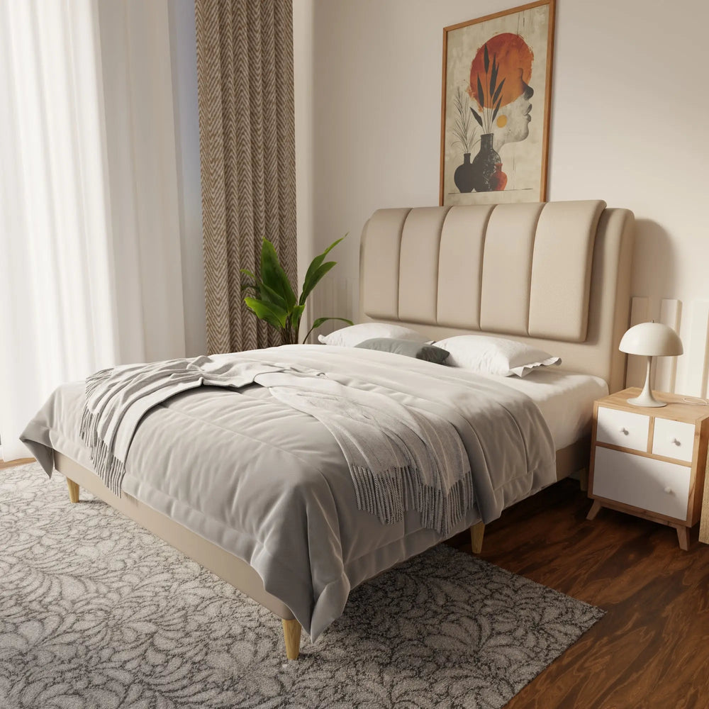 Asteron Faux Leather Bed Frame (Pet Friendly) by Somnuz KH