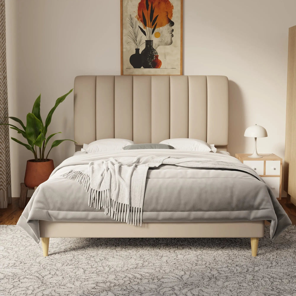 Trevino Faux Leather Bed Frame (Pet Friendly) by Somnuz KH