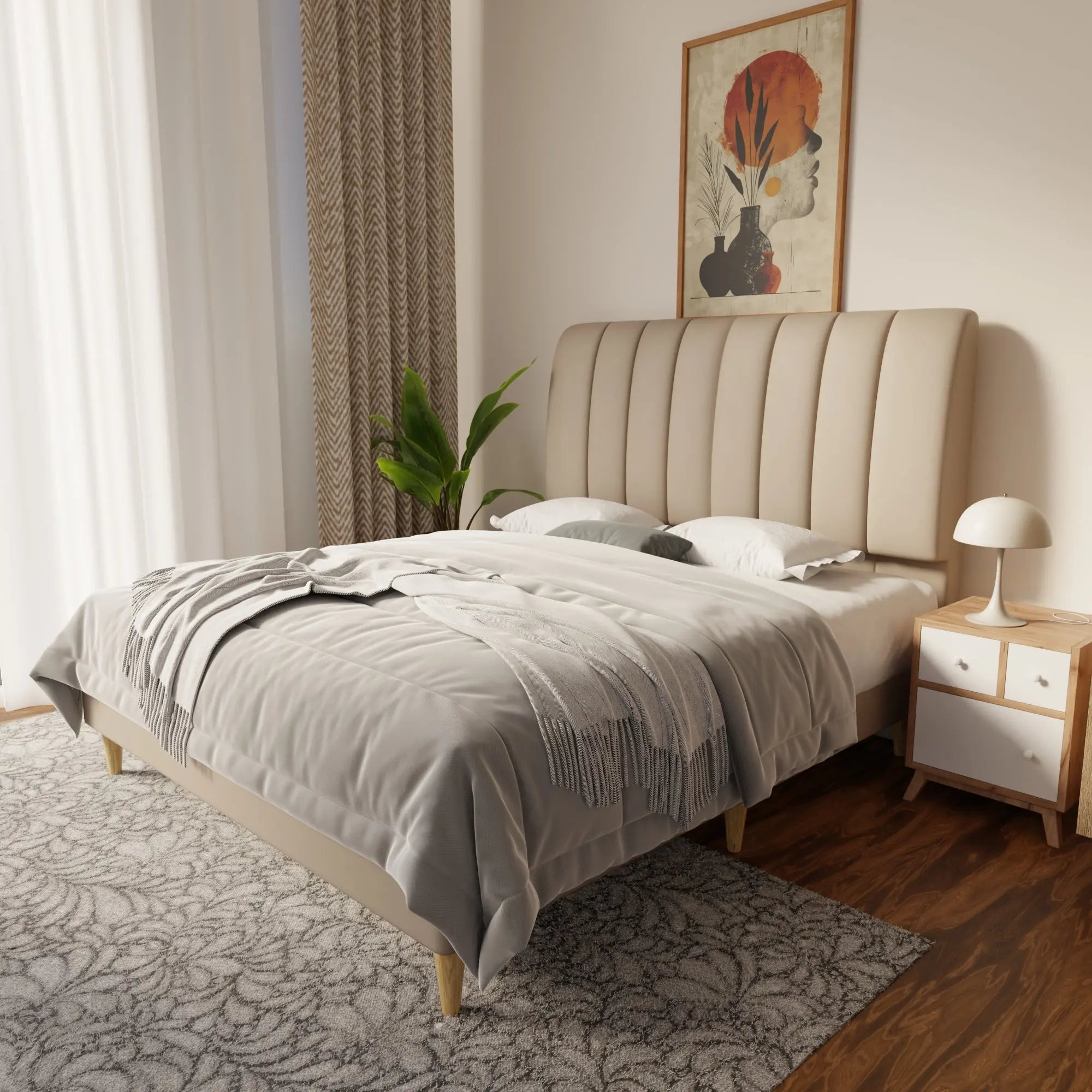 Trevino Faux Leather Bed Frame (Pet Friendly) by Somnuz KH