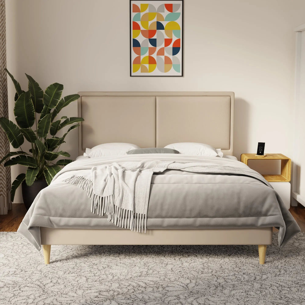 Bravelle Faux Leather Bed Frame (Pet Friendly) by Somnuz KH