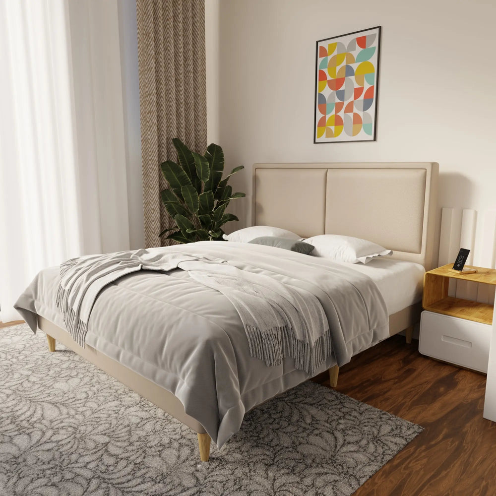 Bravelle Faux Leather Bed Frame (Pet Friendly) by Somnuz KH
