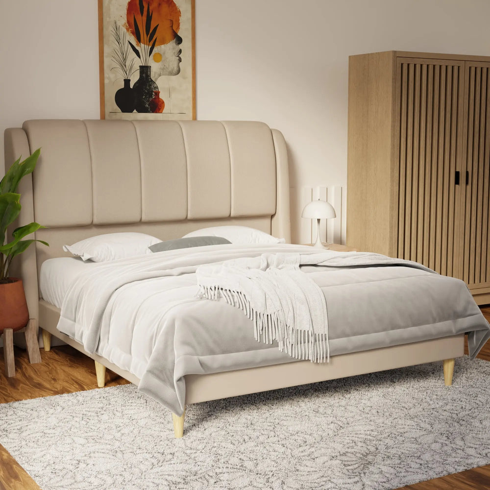 Brinley Faux Leather Bed Frame (Pet Friendly) by Somnuz KH