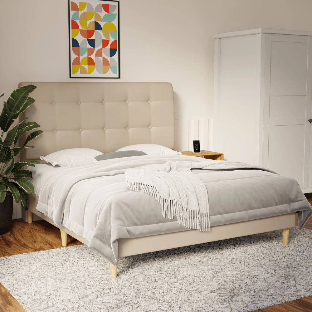Endora Faux Leather Bed Frame (Pet Friendly) by Somnuz KH