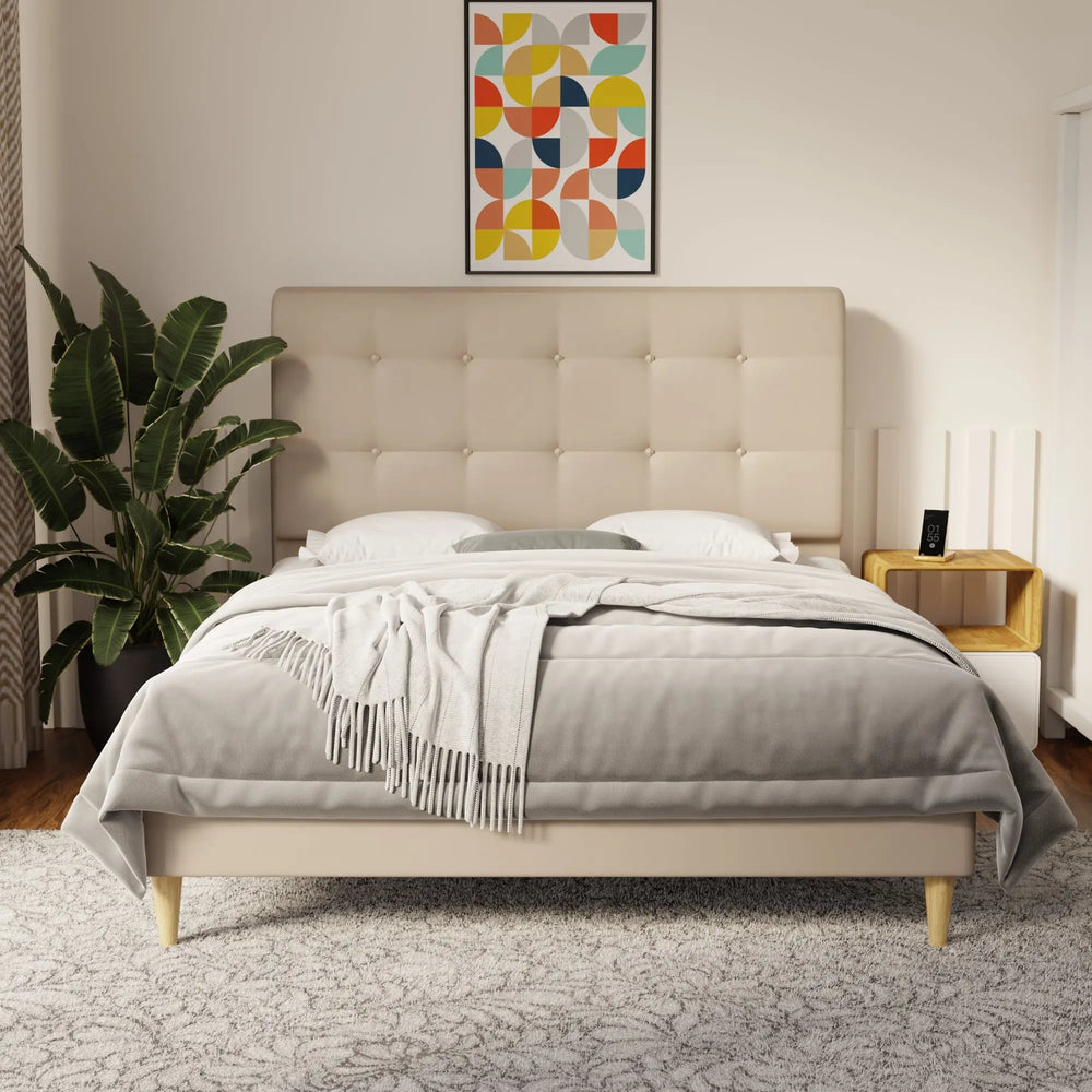 Endora Faux Leather Bed Frame (Pet Friendly) by Somnuz KH