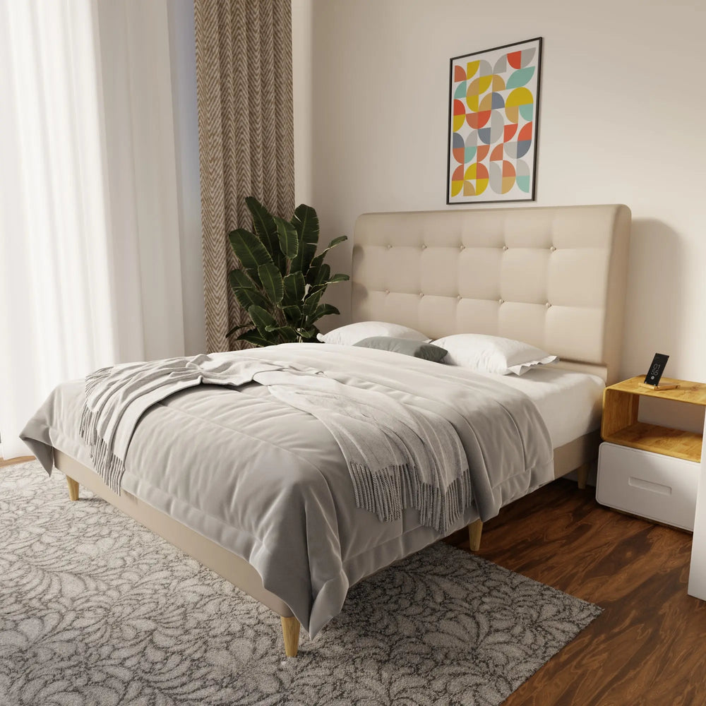 Endora Faux Leather Bed Frame (Pet Friendly) by Somnuz KH