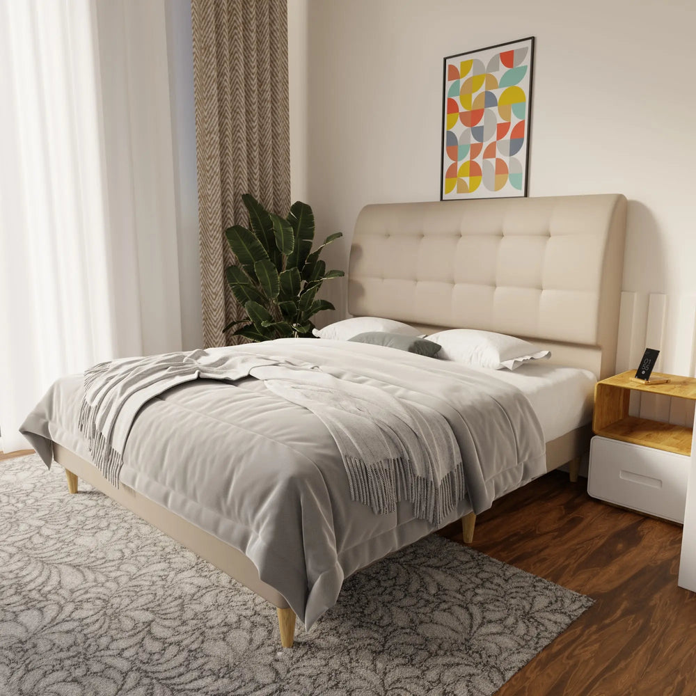 Haldor Faux Leather Bed Frame (Pet Friendly) by Somnuz KH