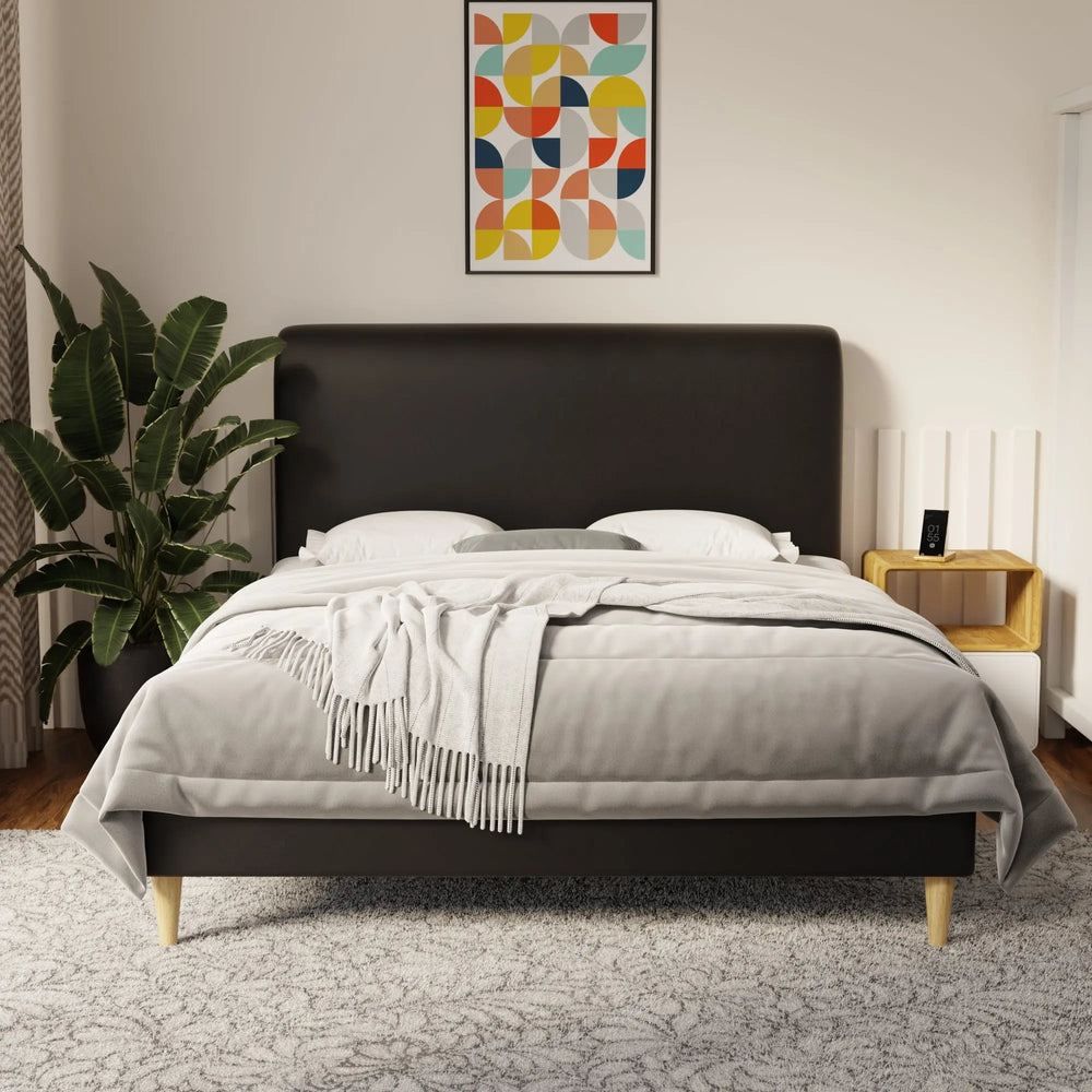 Vintaro Faux Leather Bed Frame (Pet Friendly) by Somnuz KH
