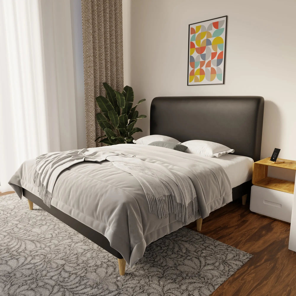 Vintaro Faux Leather Bed Frame (Pet Friendly) by Somnuz KH