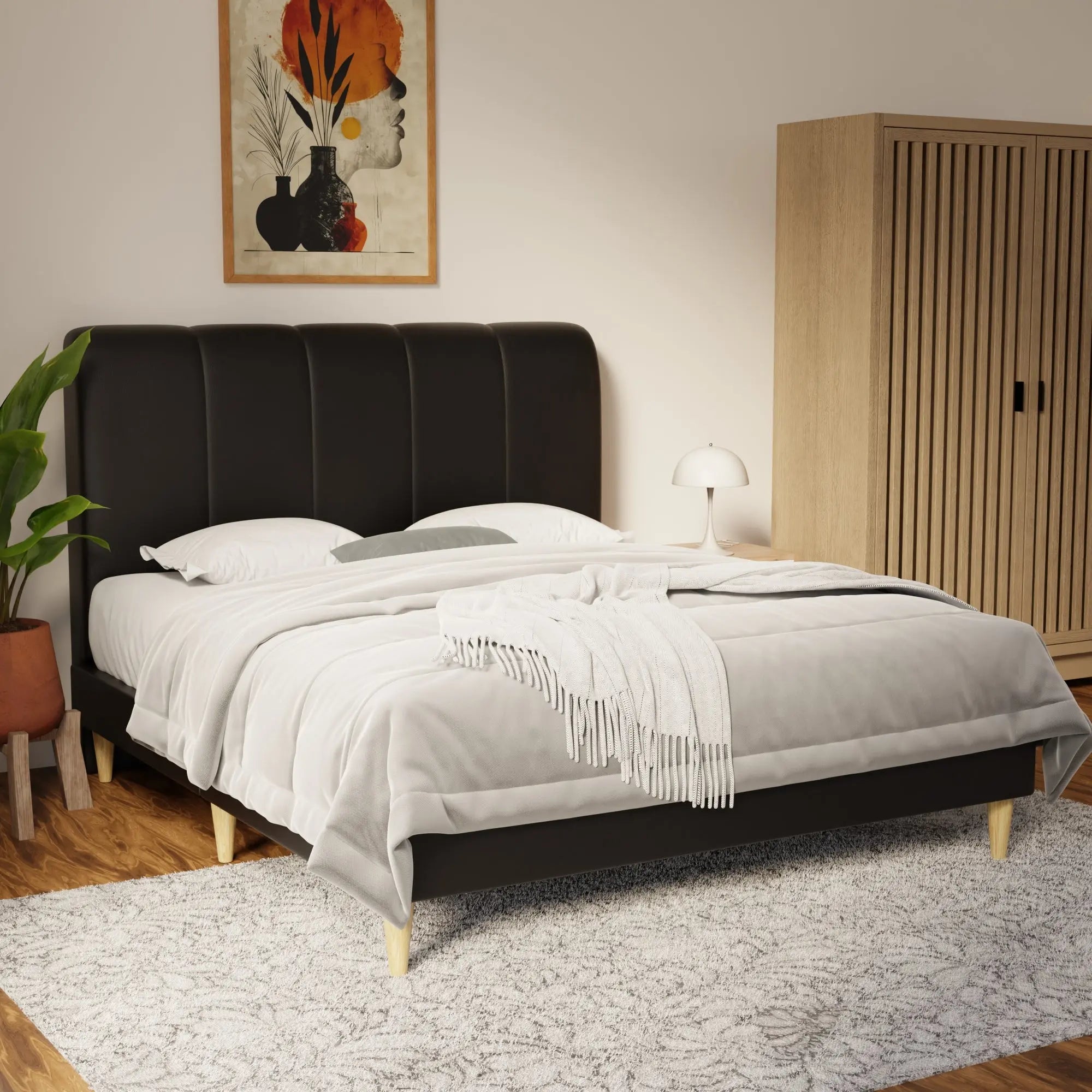 Caldrin Faux Leather Bed Frame (Pet Friendly) by Somnuz KH