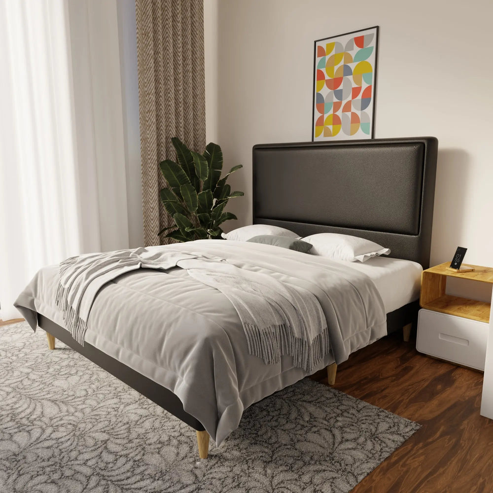 Shiro Faux Leather Bed Frame (Pet Friendly) by Somnuz KH