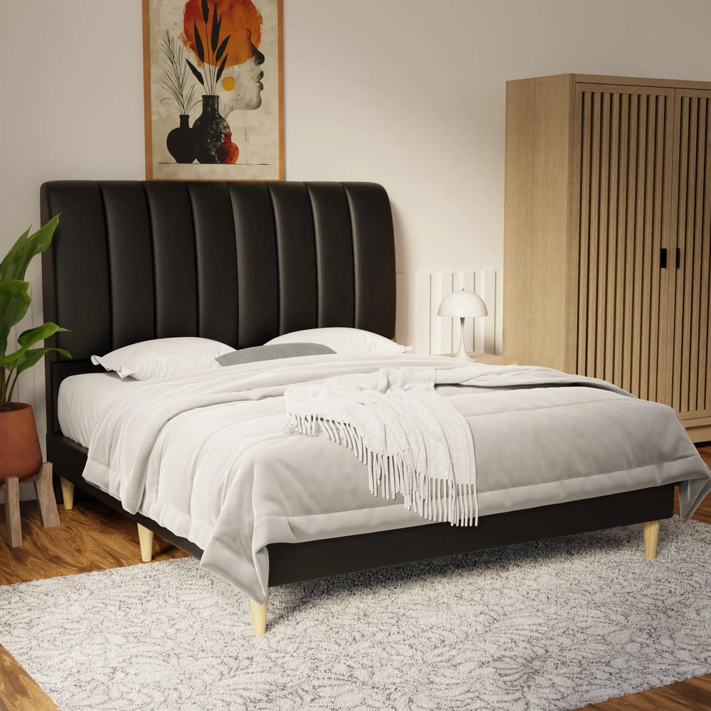 Trevino Faux Leather Bed Frame (Pet Friendly) by Somnuz KH