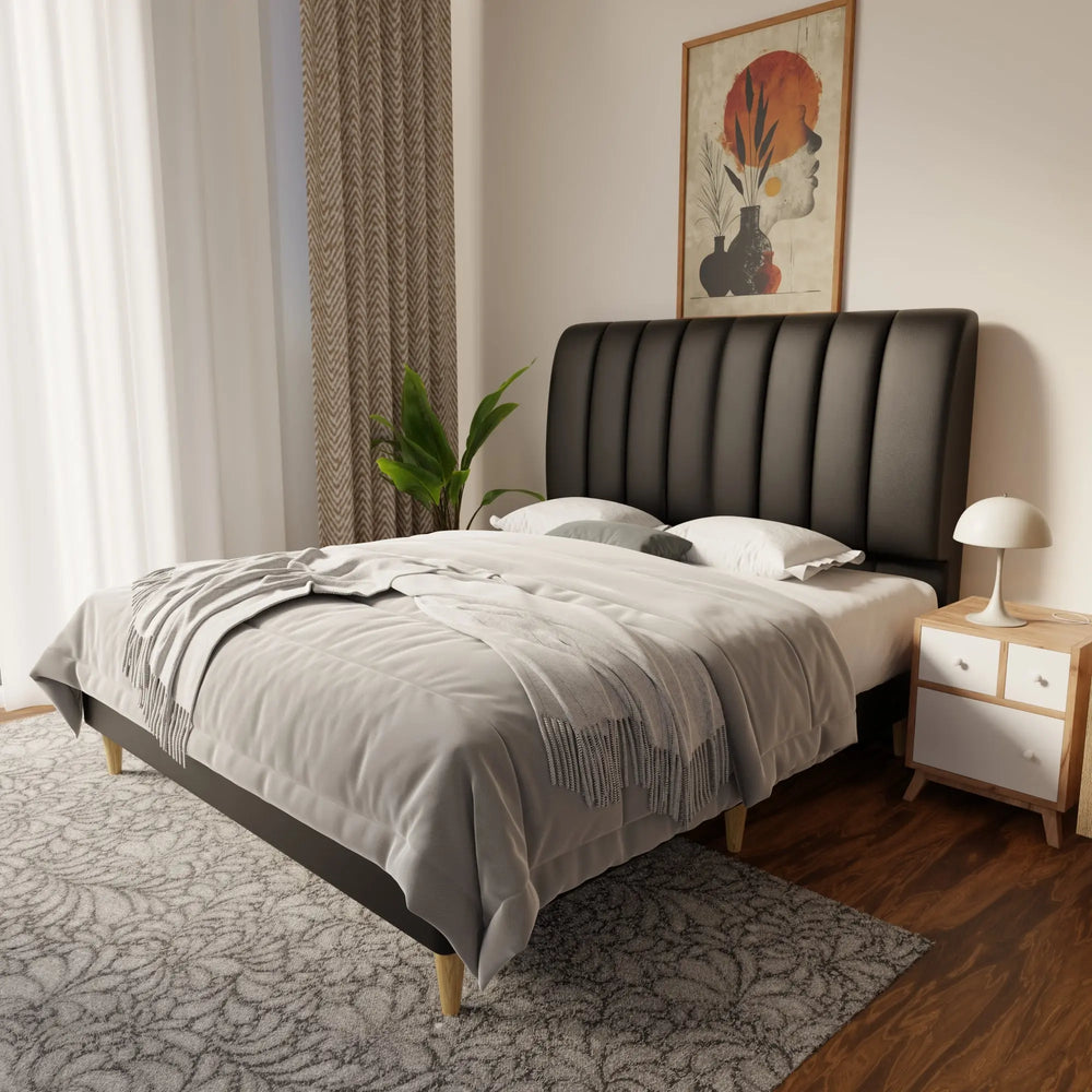 Trevino Faux Leather Bed Frame (Pet Friendly) by Somnuz KH
