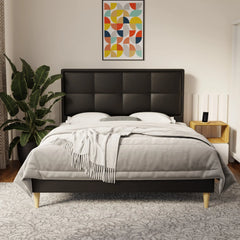 Solvane Faux Leather Bed Frame (Pet Friendly) by Somnuz KH