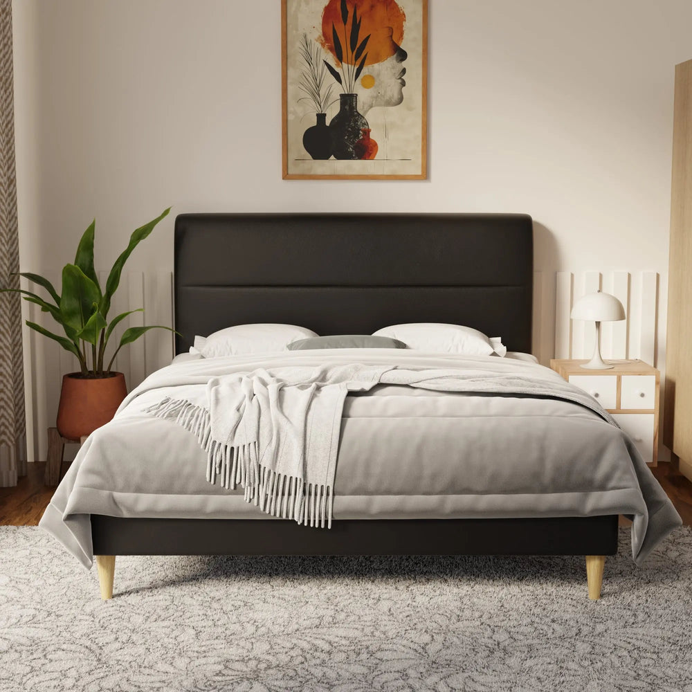Lysara Faux Leather Bed Frame (Pet Friendly) by Somnuz KH