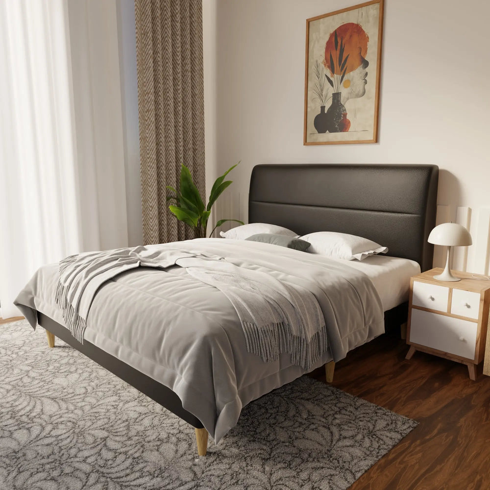Lysara Faux Leather Bed Frame (Pet Friendly) by Somnuz KH