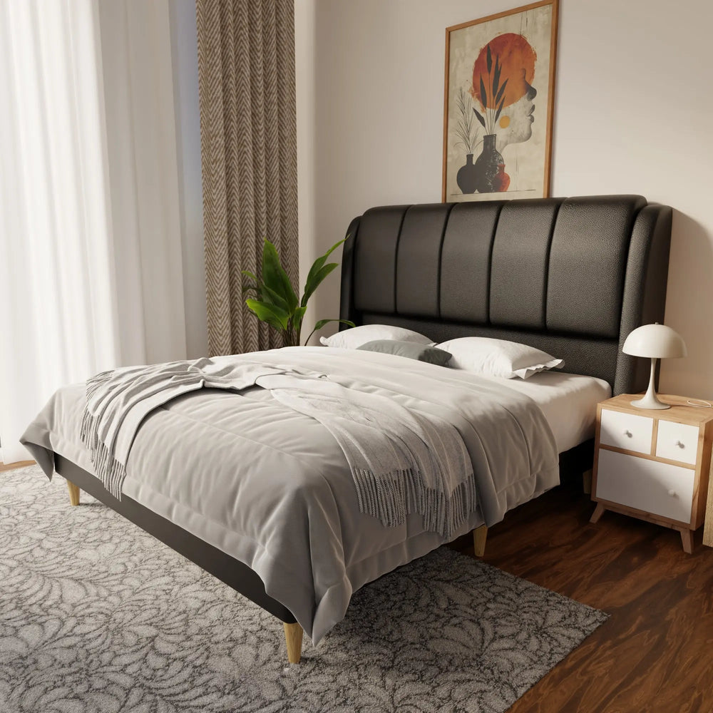 Brinley Faux Leather Bed Frame (Pet Friendly) by Somnuz KH