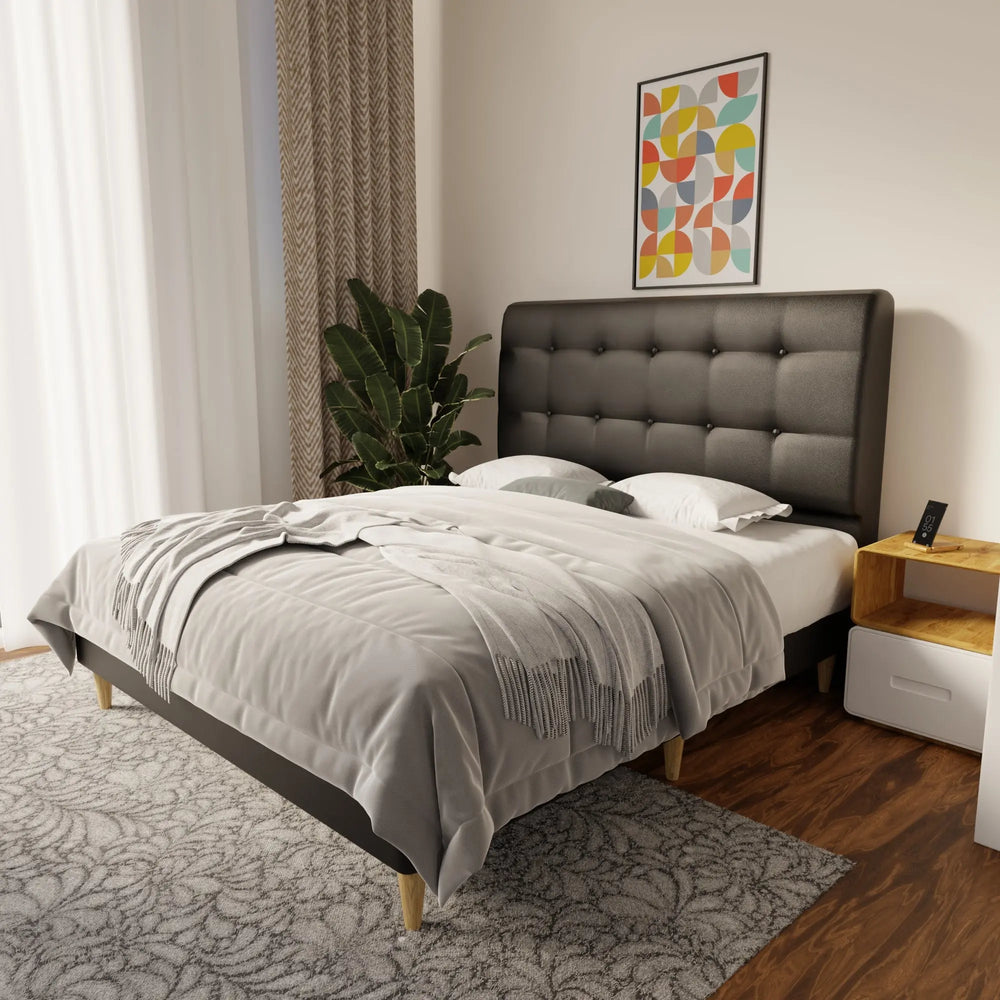 Endora Faux Leather Bed Frame (Pet Friendly) by Somnuz KH