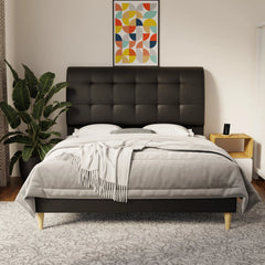 Haldor Faux Leather Bed Frame (Pet Friendly) by Somnuz KH