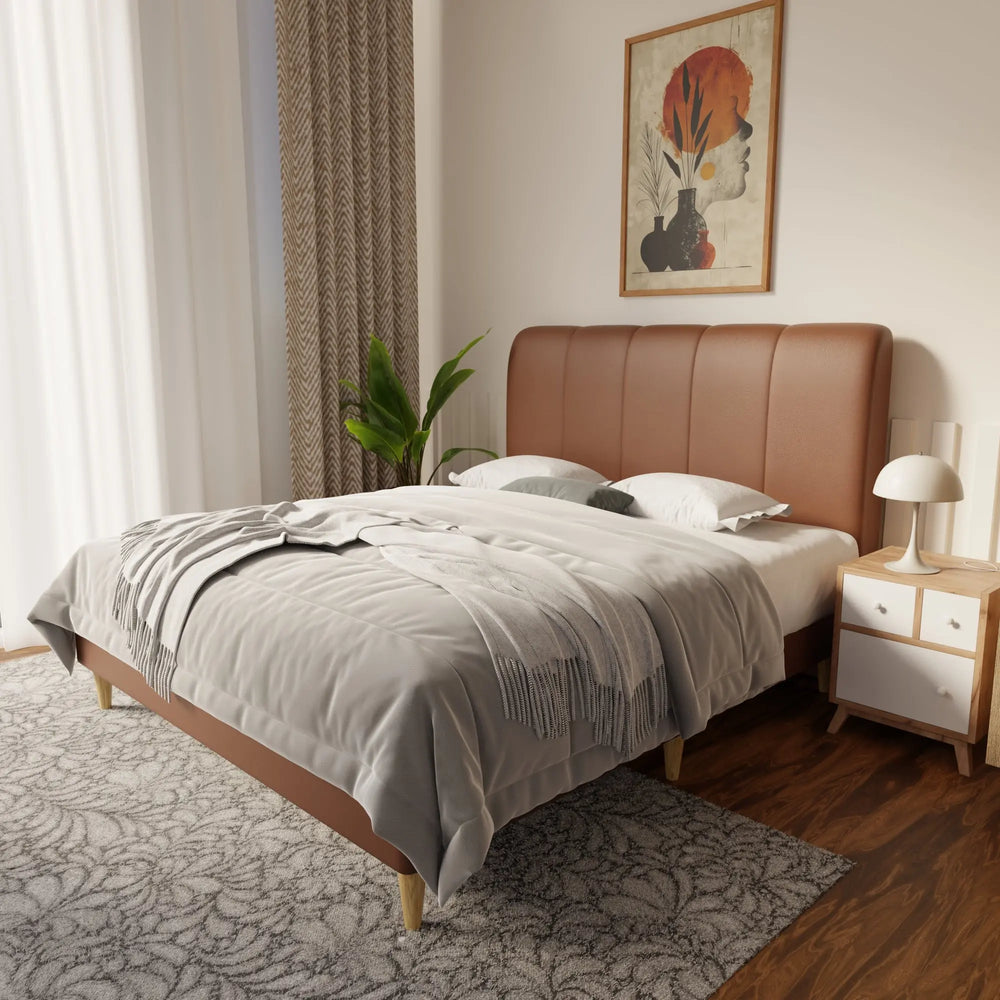 Caldrin Faux Leather Bed Frame (Pet Friendly) by Somnuz KH