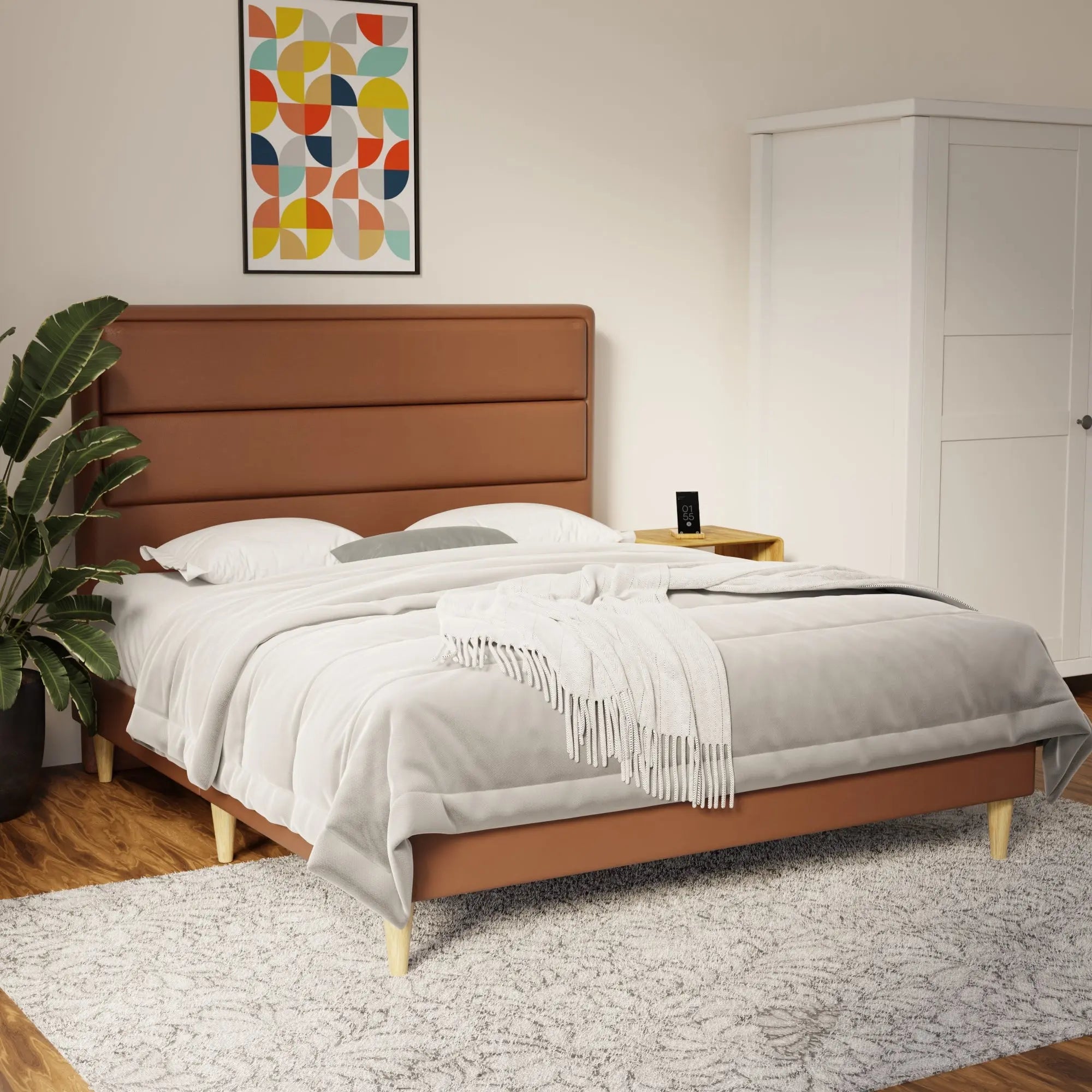 Zorvain Faux Leather Bed Frame (Pet Friendly) by Somnuz KH