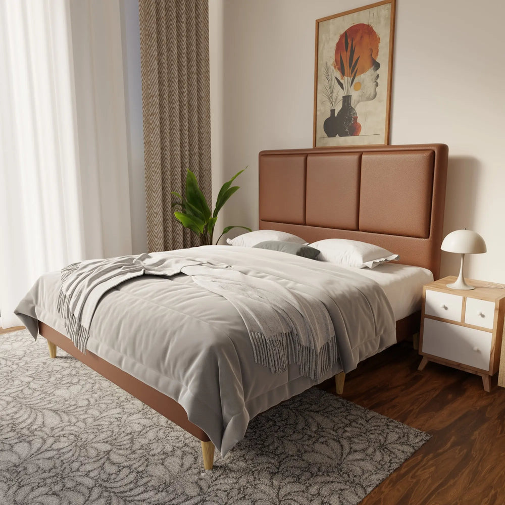 Velmira Faux Leather Bed Frame (Pet Friendly) by Somnuz KH