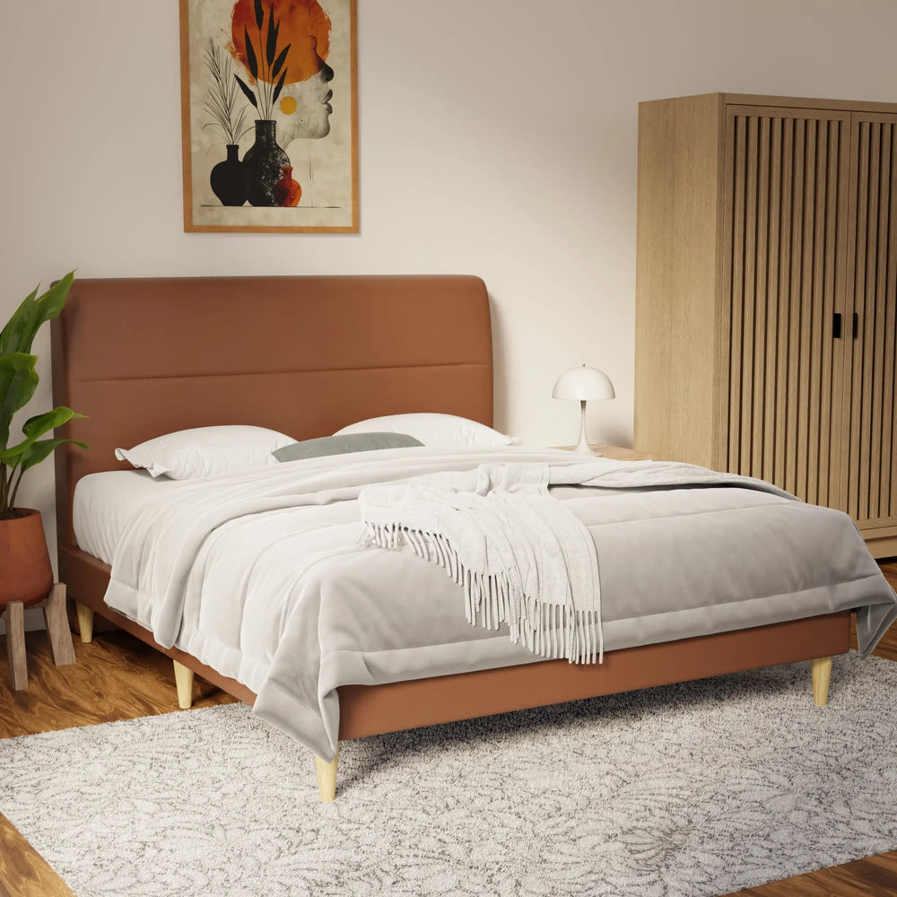Lysara Faux Leather Bed Frame (Pet Friendly) by Somnuz KH