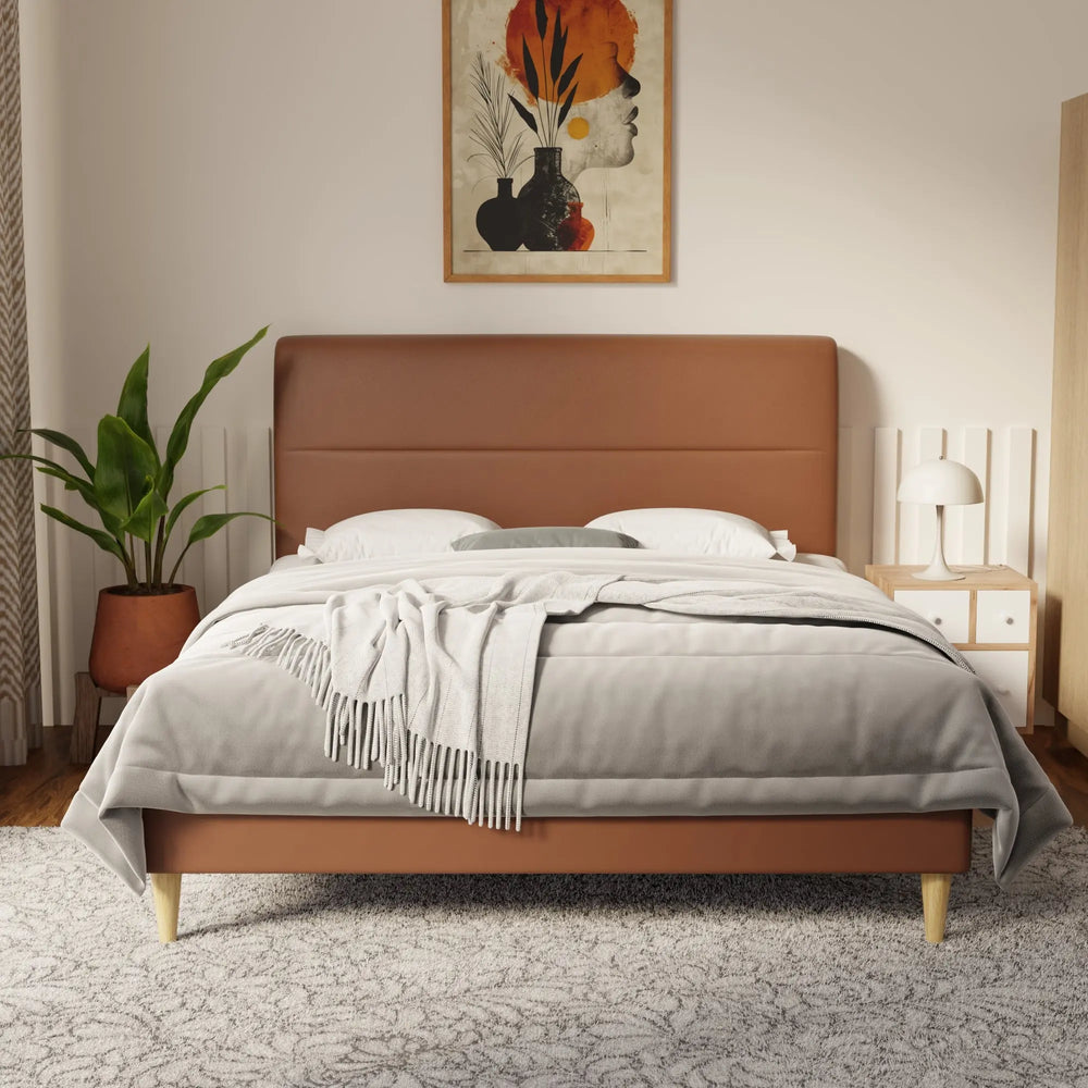 Lysara Faux Leather Bed Frame (Pet Friendly) by Somnuz KH