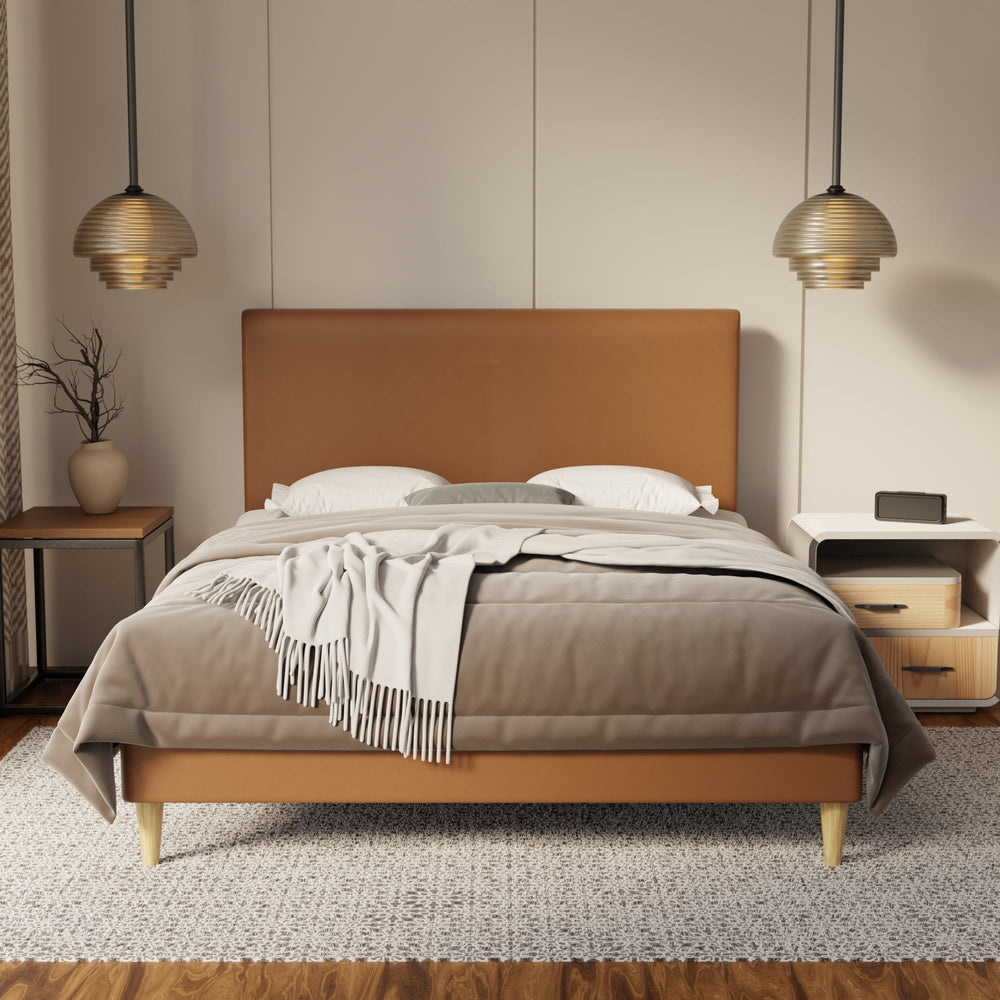 Kira Genuine Leather Bed Frame By Somnuz SSE
