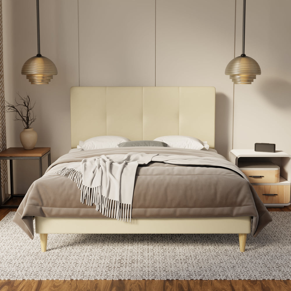 Lyra Genuine Leather Bed Frame By Somnuz SSE