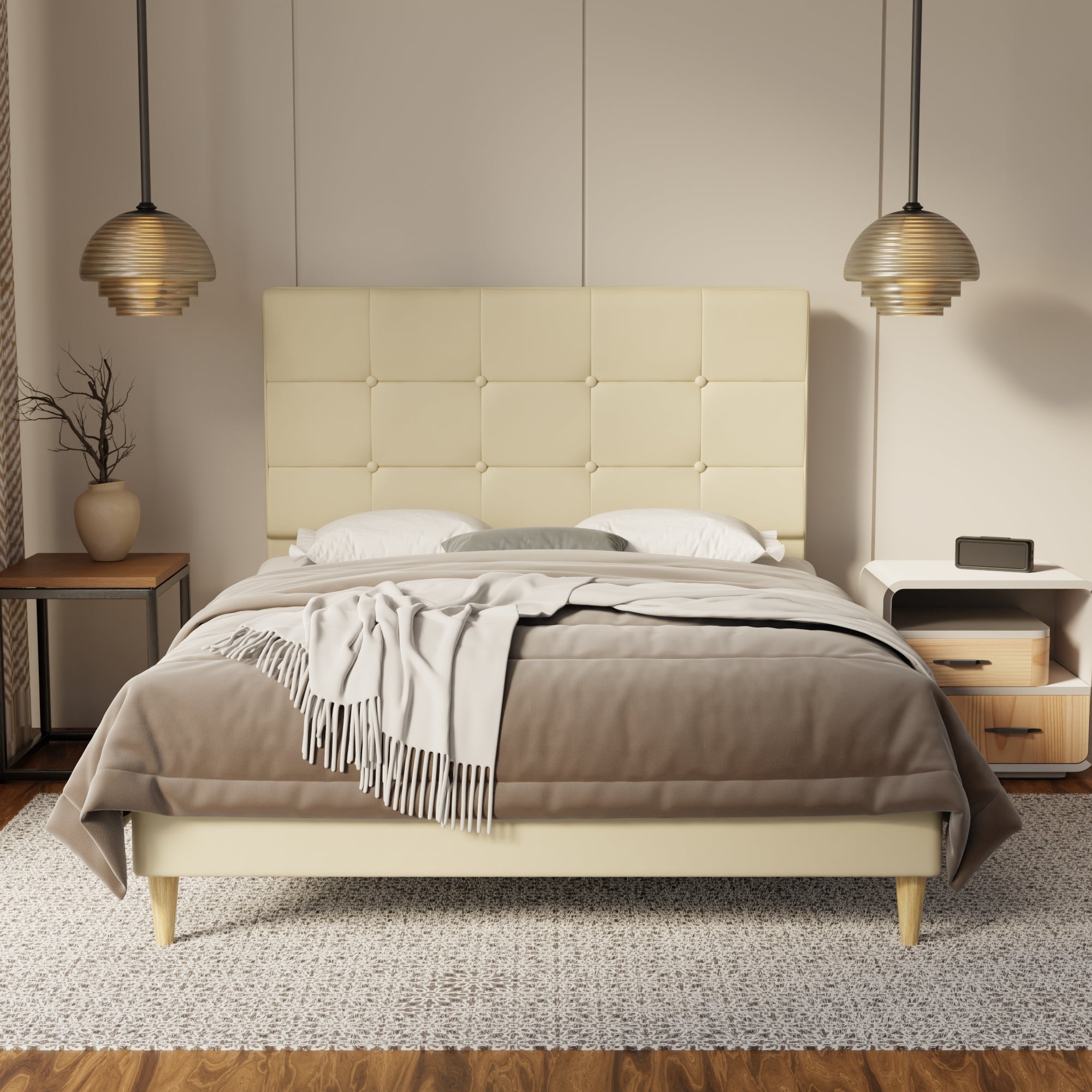 Theron Genuine Leather Bed Frame By Somnuz SSE