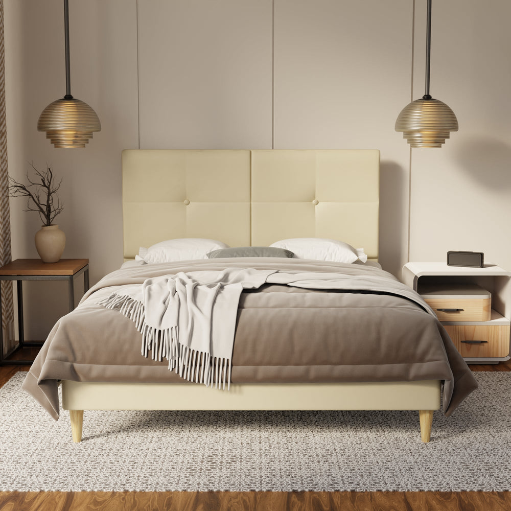Rylan Genuine Leather Bed Frame By Somnuz SSE