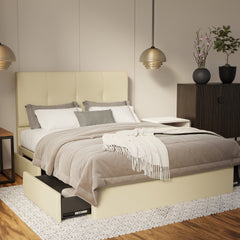 Lyra Genuine Leather Drawer Bed By Somnuz SSE