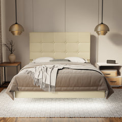 Theron Genuine Leather Floating Bed Frame (With LED) By Somnuz SSE
