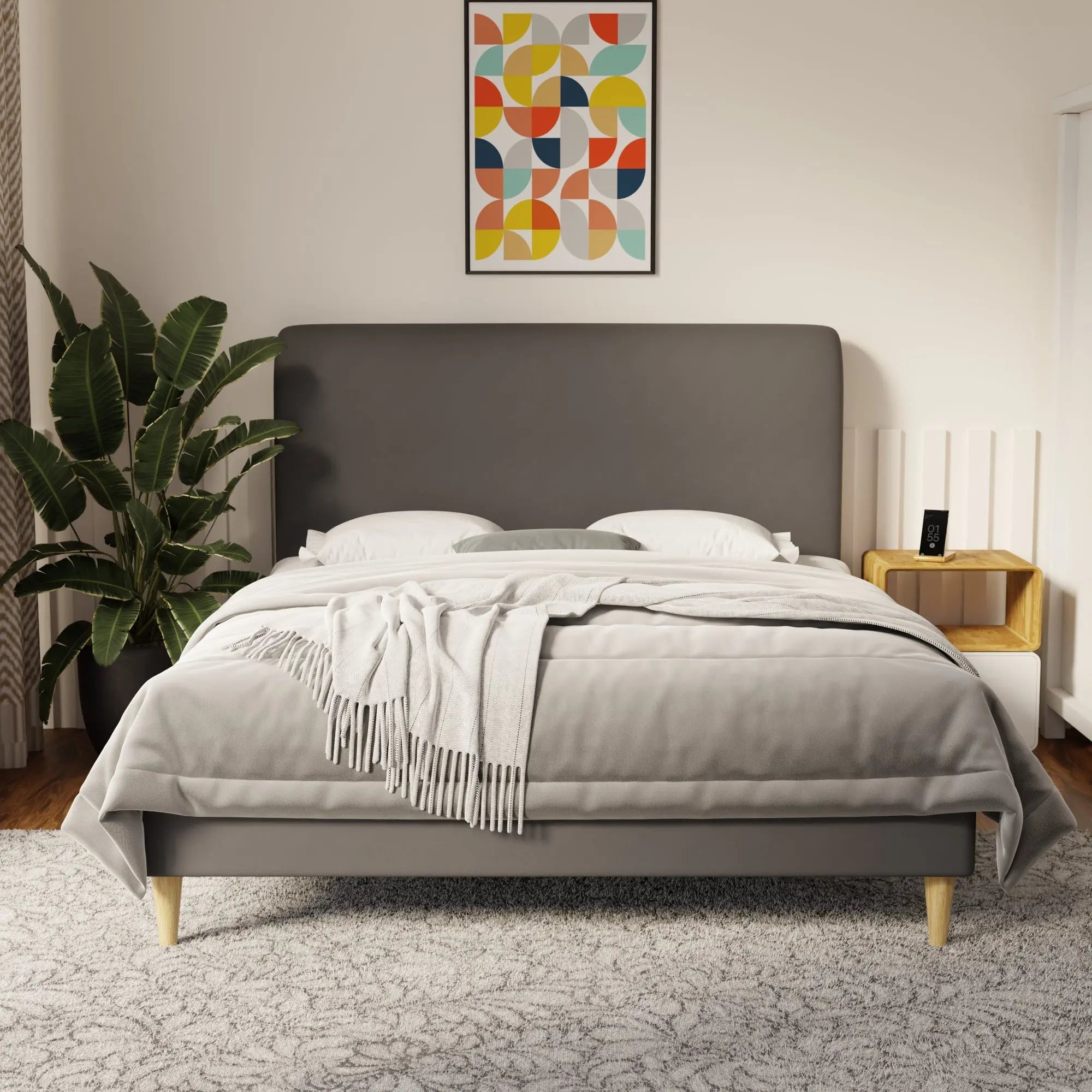 Vintaro Faux Leather Bed Frame (Pet Friendly) by Somnuz KH