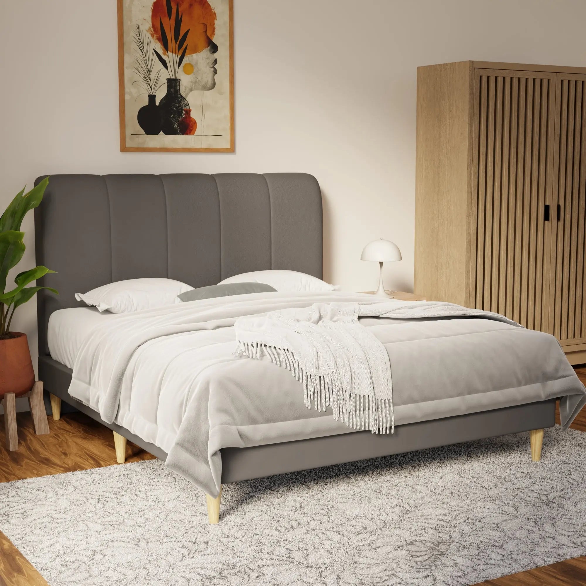 Caldrin Faux Leather Bed Frame (Pet Friendly) by Somnuz KH