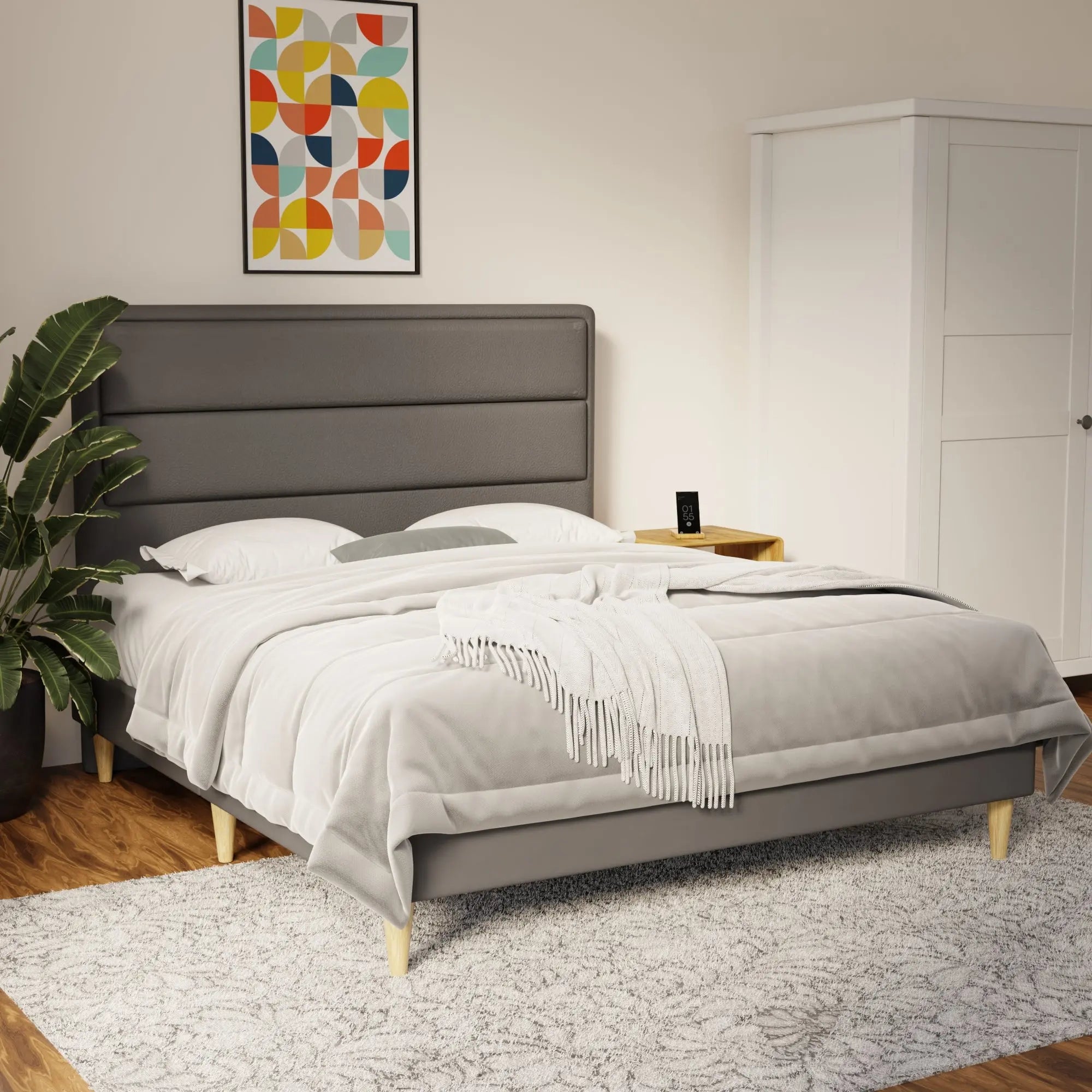 Zorvain Faux Leather Bed Frame (Pet Friendly) by Somnuz KH