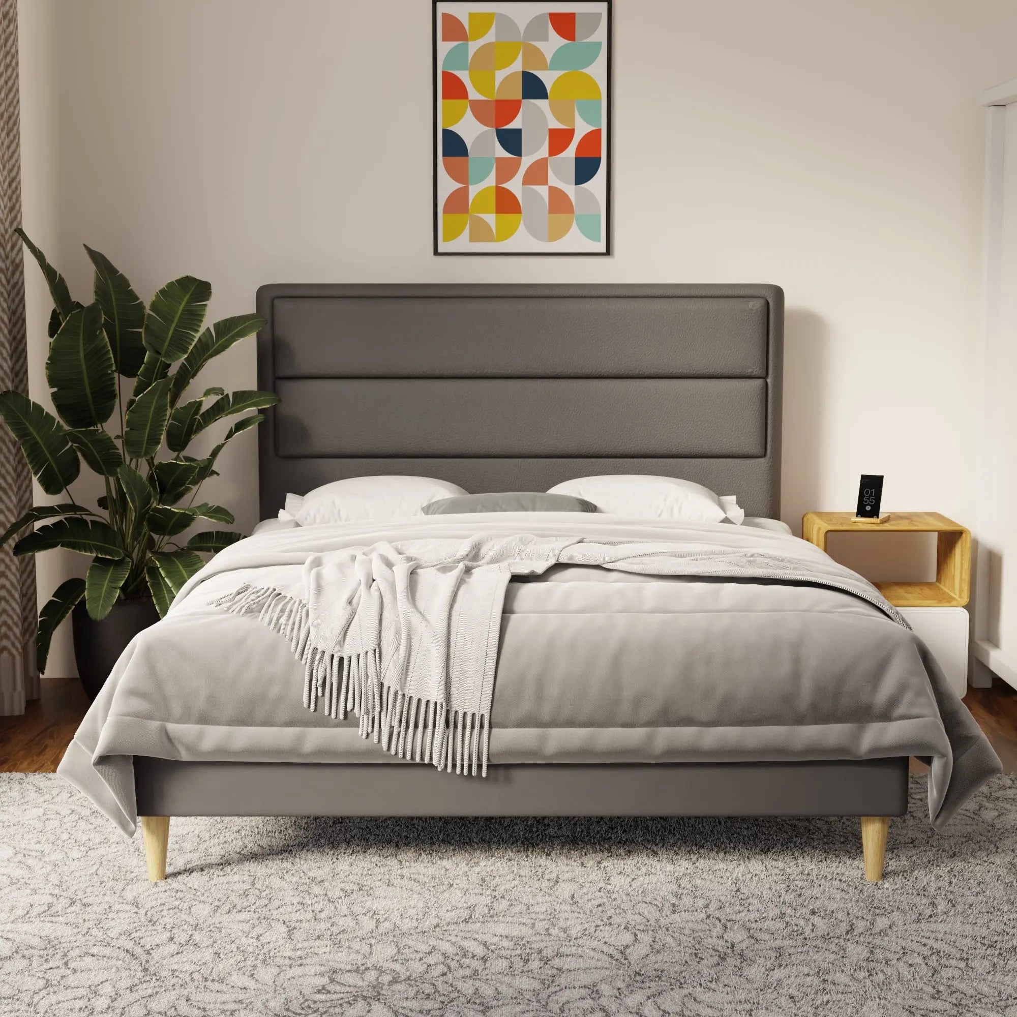 Zorvain Faux Leather Bed Frame (Pet Friendly) by Somnuz KH