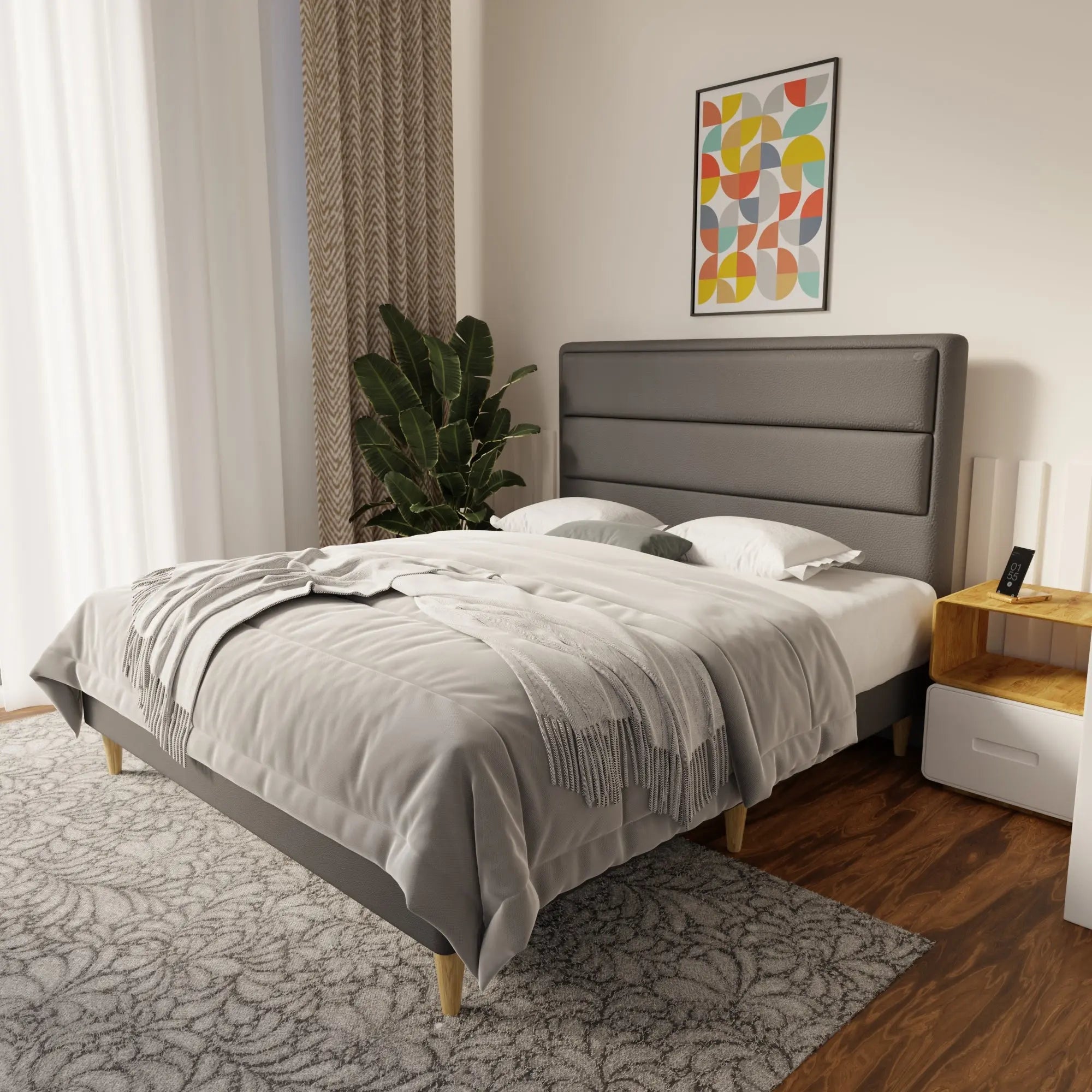 Zorvain Faux Leather Bed Frame (Pet Friendly) by Somnuz KH