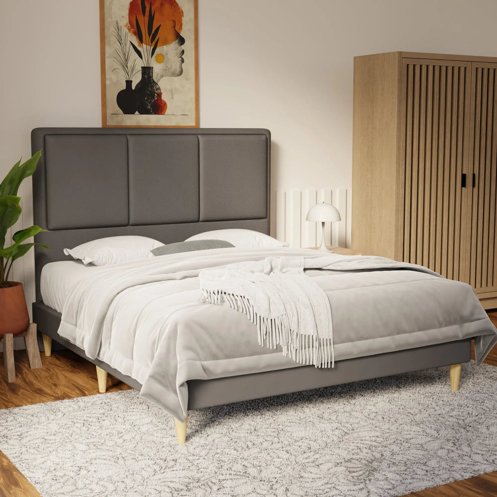 Velmira Faux Leather Bed Frame (Pet Friendly) by Somnuz KH
