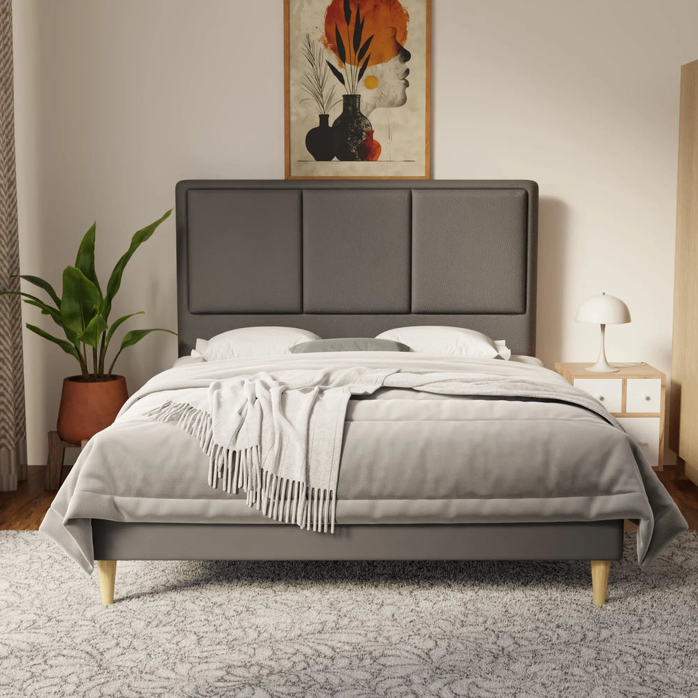 Velmira Faux Leather Bed Frame (Pet Friendly) by Somnuz KH
