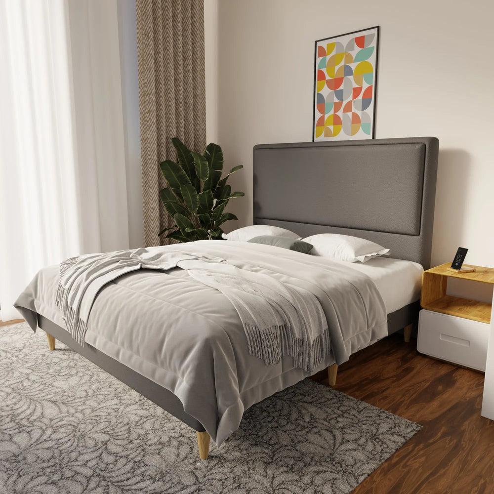 Shiro Faux Leather Bed Frame (Pet Friendly) by Somnuz KH