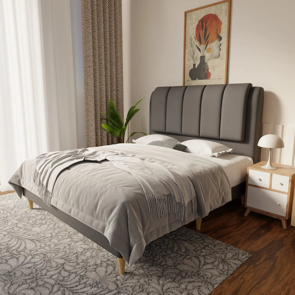 Asteron Faux Leather Bed Frame (Pet Friendly) by Somnuz KH