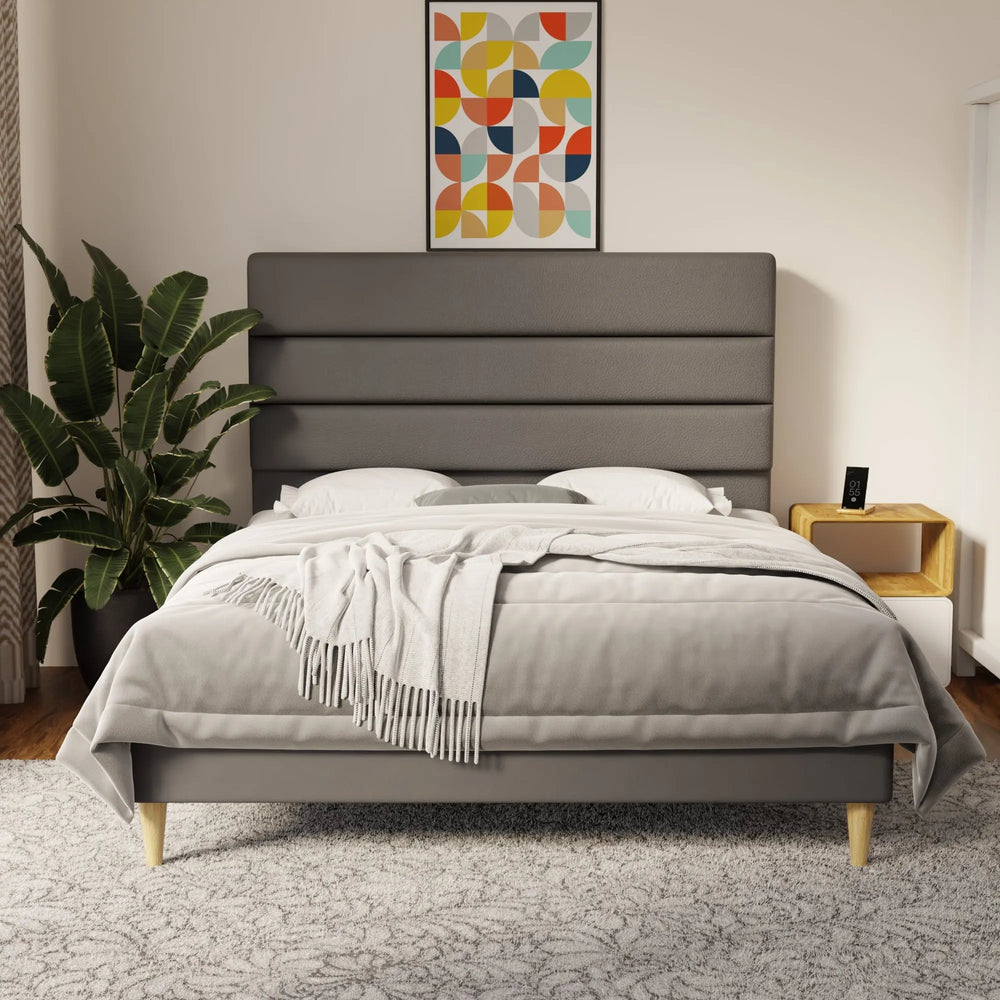 Corlune Faux Leather Bed Frame (Pet Friendly) by Somnuz KH