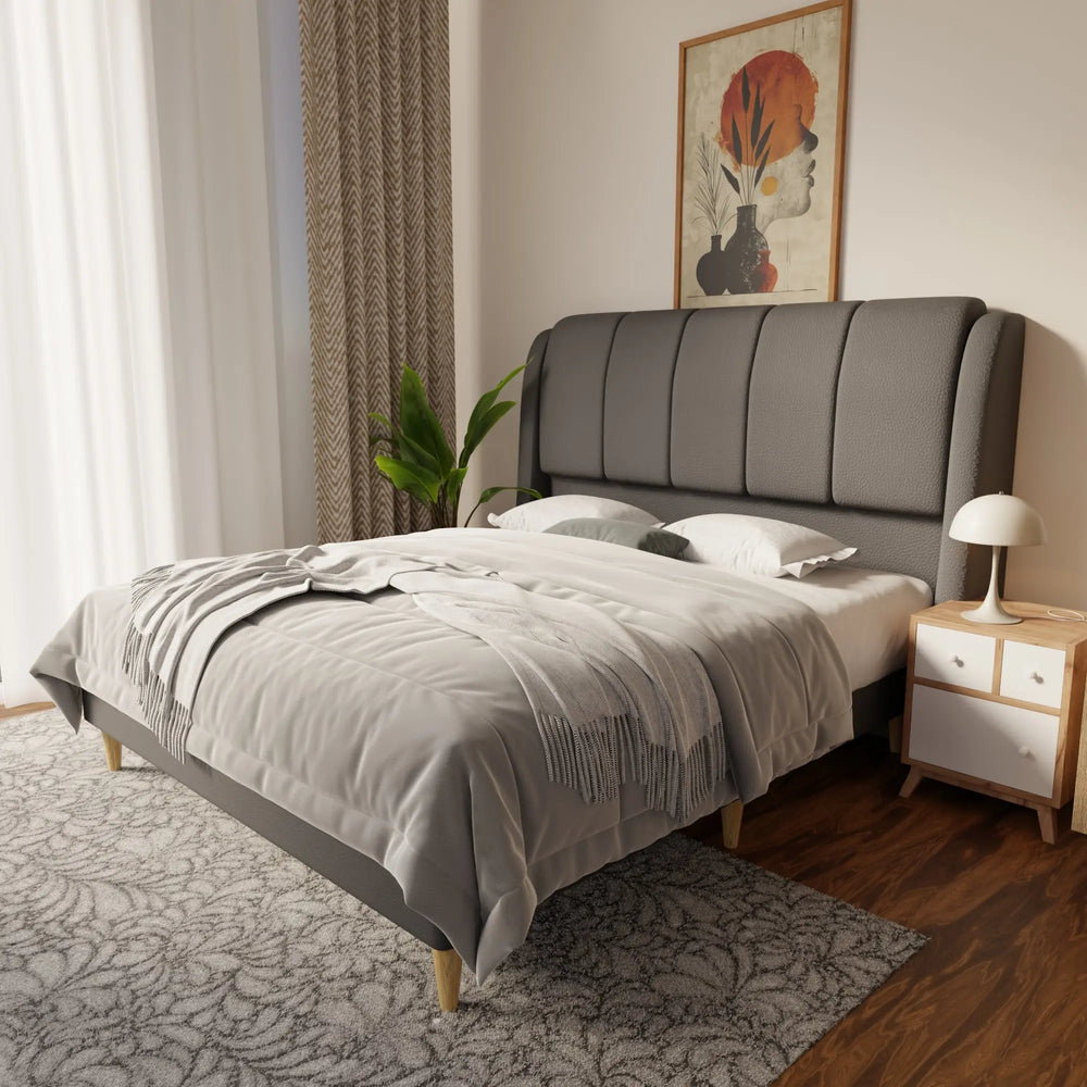 Brinley Faux Leather Bed Frame (Pet Friendly) by Somnuz KH