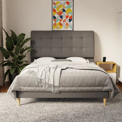 Haldor Faux Leather Bed Frame (Pet Friendly) by Somnuz KH