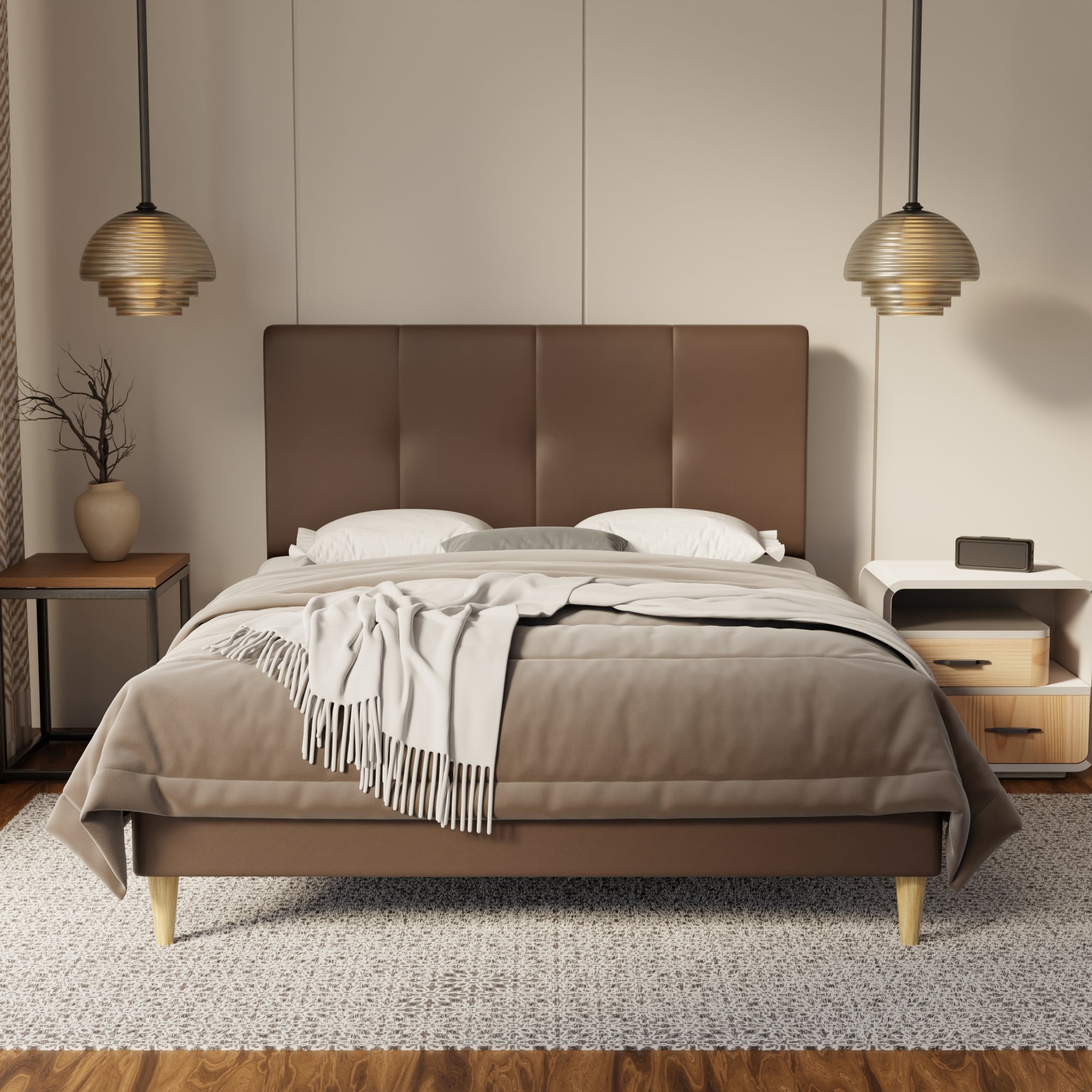 Lyra Genuine Leather Bed Frame By Somnuz SSE