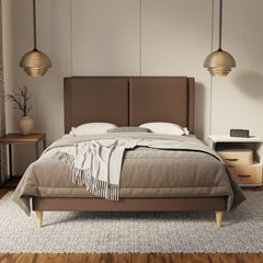 Vance Genuine Leather Bed Frame By Somnuz SSE
